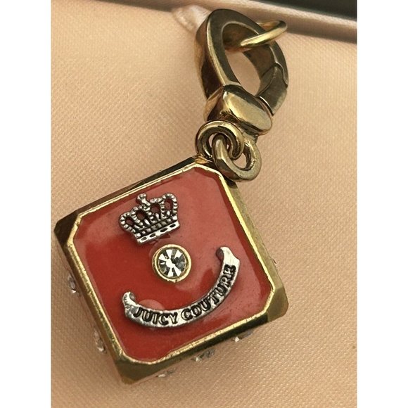 Juicy Couture Jewelry - JUICY COUTURE ORANGE LAS VEGAS DICE CHARM RARE